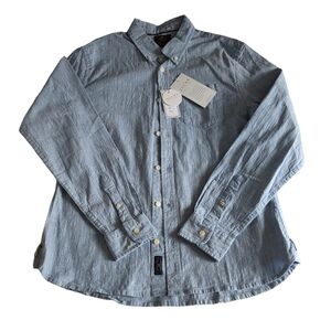 NWT Jachs MFG Size Medium Light Indigo Blue Heritage Chambray Shirt